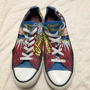 Converse Chuck Taylor Wonder Woman Sneakers Size 8 Unisex DC Comics Preowned